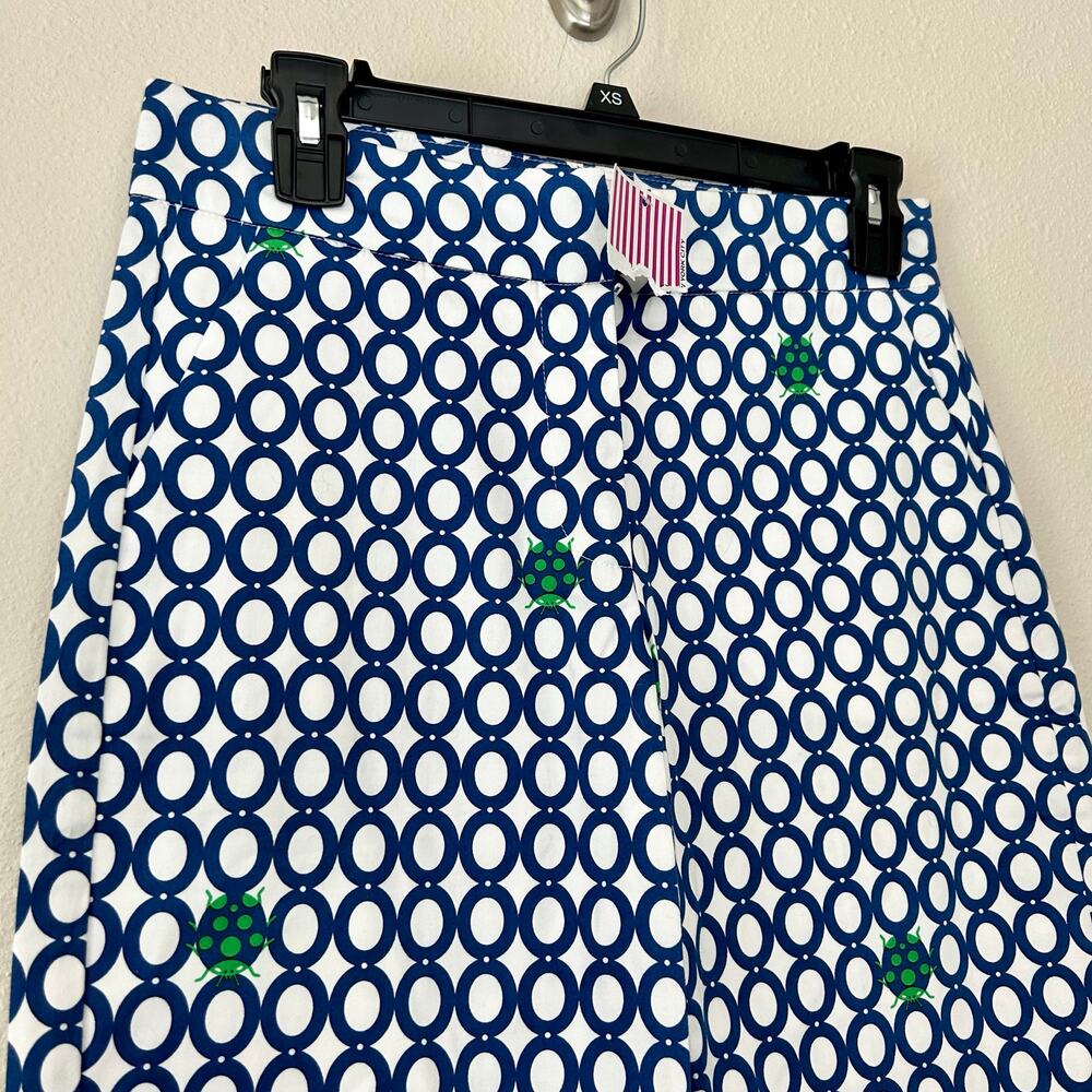 New Melly M Melissa Madden Ladybug Bermuda Chino Shorts maximalism golf Size 4 - Picture 3 of 10